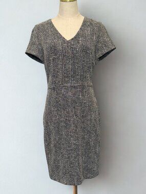 Banana Republic Gray Textured Business Casual Dress - Size 4